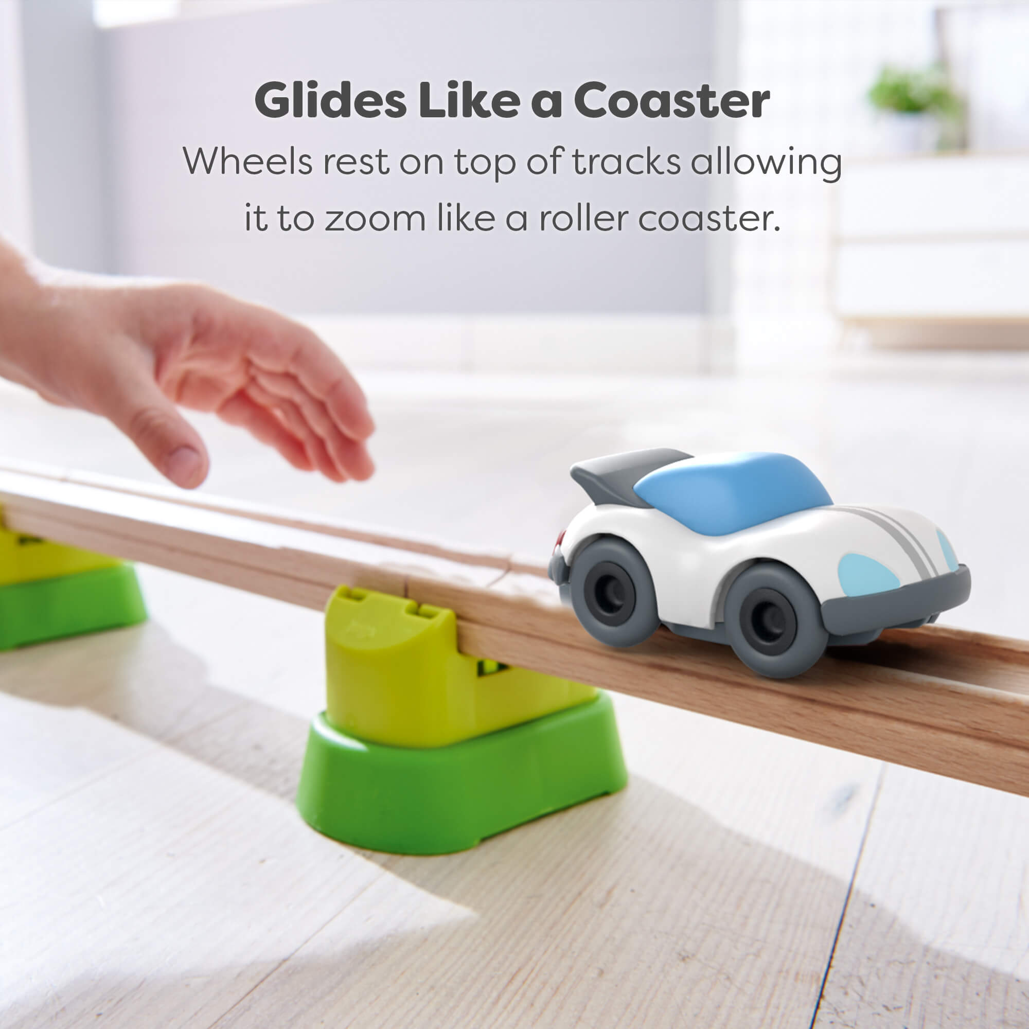 HABA Cars White Speedster with Momentum Motor
