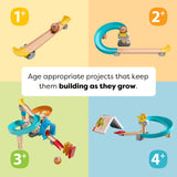 Kullerbu Colorful Curves - Build & Grow Ball Track Set
